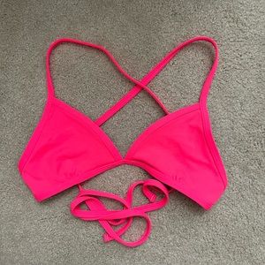Jolyn triangle bikini top- Hot Pink